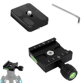 Quick Release Plate Clamp, Universal Quick Release Plate Adapter, Universal Clamp for Tripod Head, for Tripods, Monopods, Gimbals and Ball Heads