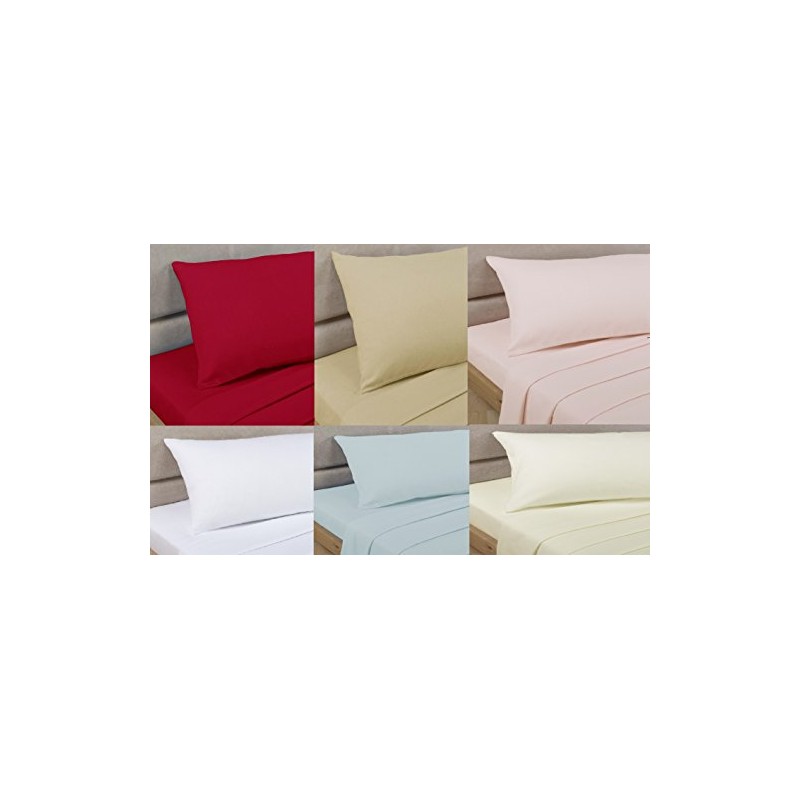 Bedding Heaven 2' 6" Percale Fitted Sheet. Red. Ideal for