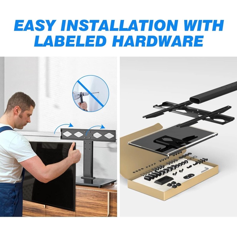 Rfiver Universal Table Top TV Stand Base Replacement for Most