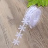 BESTOYARD 5 m Snowflake Decorative Ribbon Lace Trim Fabric Ribbon