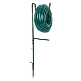 Tandefio Metal Outdoor Hose Holder Ground Mounted Freestanding Hose Hanger Water Pipe Holder Stand Heavy Duty Garden Rack for Water Pipe Storage Outdoor Yard Lawn(Green)