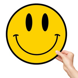 12" Smiley Face Murals Wall Decal Sticker Vinyl Smile Wall Decals Removable Peel and Stick Wall Stickers for Interior Car Window Laptop Luggage Baggage