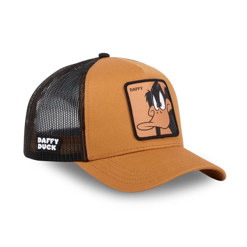 Capslab Daffy Duck Looney Tunes Beige Trucker Cap, Trucker-Daffy-Beige-#33893