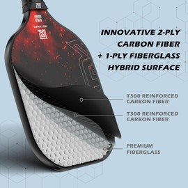 T-300 Carbon Fiber Pickleball Paddles Set of 4/2，Premium Pro Pickleball Paddles,Spin Texture,USAPA Approved for Beginners and Advanced Players，Pickle Ball Paddle Set for Men, Women, and Kids