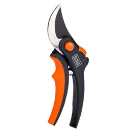BLACK+DECKER Secateurs - Hardened Steel Blades - 13 mm - Black/Orange