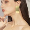 Solighter Chunky Gold Silver Rectangle Stud Earrings for Women Minimalist