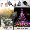 WoskjXas Christmas Tree Waterfall Lights, 2m/ 6.56ft x 9 Lines