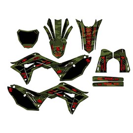 2019-2021 CRF 250 R Apache Green Senge Graphics Complete Kit Compatible with Honda