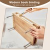 FUXAFU 50 Pcs Book Binding Kits, 13"x7.9" Inch Wooden Book