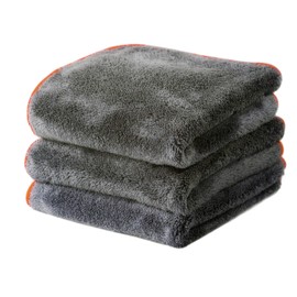 Glart H443TPO Pack of 3 Super Fluffy 600 GSM Microfibre Cloths 40 x 40 cm All-Purpose Cloths Household Kitchen Toilet Bathroom House Garden Office Thorough and Softer than Cotton
