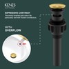 KENES Brushed Gold Pop Up Bathroom Sink Drain with Overflow,