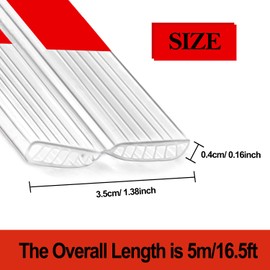 Hizolvio Baby Proofing Corner Guards, 16.5ft Furniture Corner & Edge Safety Bumpers Clear with Hollow Shock-Absorbing Design, Soft Edge Protector Strip for Furniture Desk Cabinet Crib