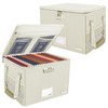 ENGPOW File Box with Lock,Fireproof Document Box with Zipper Lid,Collapsible