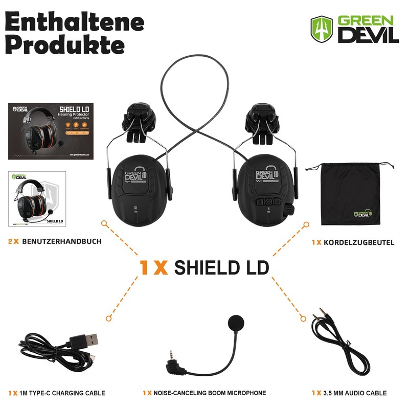 GREEN DEVIL Shield LD Active Hearing Protection - Electronic Hearing