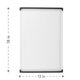 Dexas Non-Slip Grippboard Cutting Board sized 12"x18" in Natural/Gray Color