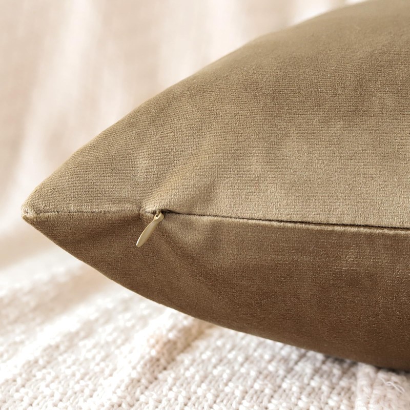 Artscope Luxury Velvet Cushion Covers Decorative Square Pillowcases Soft Solid