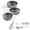 Aomiun Camping Cutlery Set, Camping Bowl and Cutlery Set, Titanium