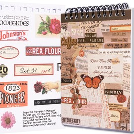 YagCu Vintage Scrapbook Sticker Book for Journaling, 532Pcs Pre-Cut Journal Stickers, Ephemera for Junk Journal Supplies, Scrapbooking Materials Crafts Arts Bujo for Adults