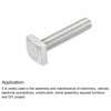 sourcing map Square Head Bolt, 2pcs M6x25mm Fully Thread 304