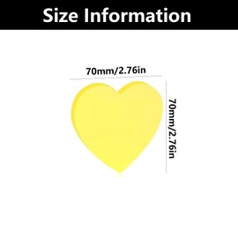 Sticky Notes Set, Heart Post It Notes Pack, for Office Home School Meeting(6 Pad, Random Color)