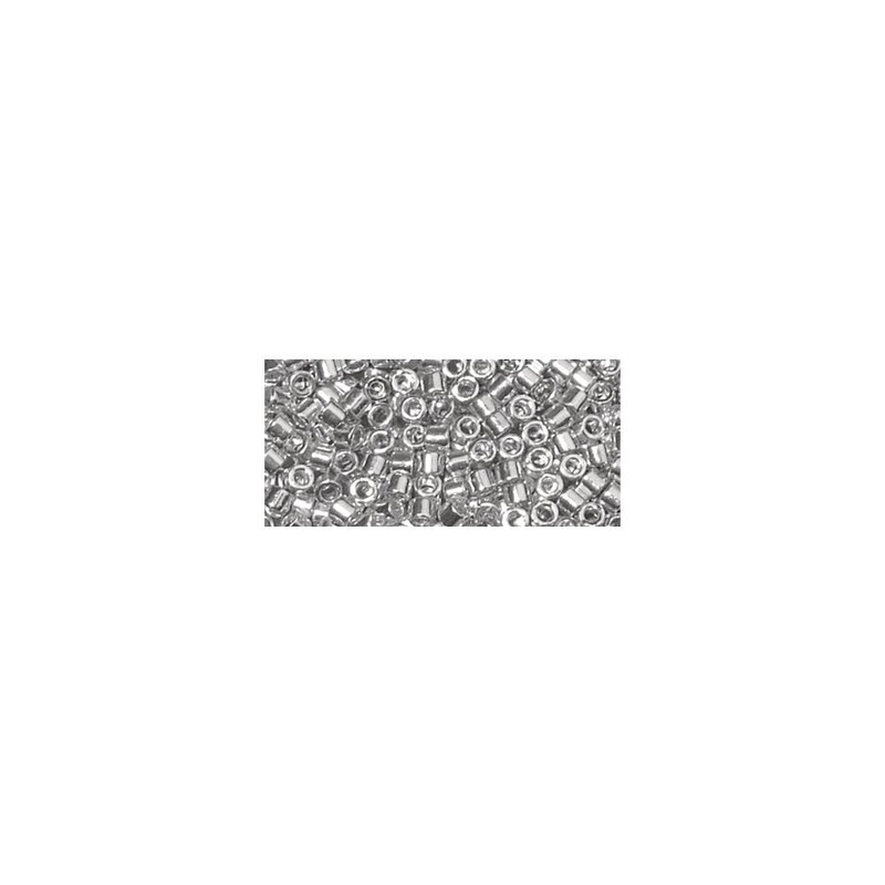 Rayher Rocailles-Delica, 1,6 Mm Ø, Argento, 4G, Metallizzate, Scat., 14760606