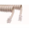 Trisonic 25-ft Phone Handset Cord, Coiled, Ivory