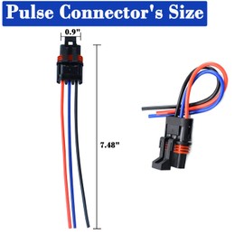 Pulse Plug Connector Pulse Bar Connectors Compatible with Polaris 2018 2019 2020 2021 Ranger XP 1000 RZR RS1 Pro General 1000 Wire Accessory Plug Black Blue Red 6 Pack