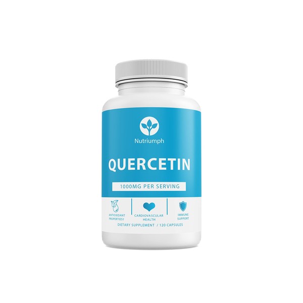 Nutriumph Quercetin 1000mg per Serving | Antioxidant Properties, Overall Health & Immune Support Supplement | 120 Capsules