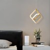 BNHHLZ Modern LED Chandelier Gold Rectangular Pendant Light Fixtures 4000K