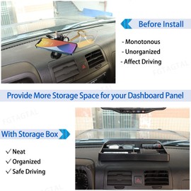 Fgtagtal Center Console Dash Tray, Dashboard Storage Box Organizer Compatible with Hummer H3 2005-2009, ABS Auto Interior Storage Accessories (Storage Box)