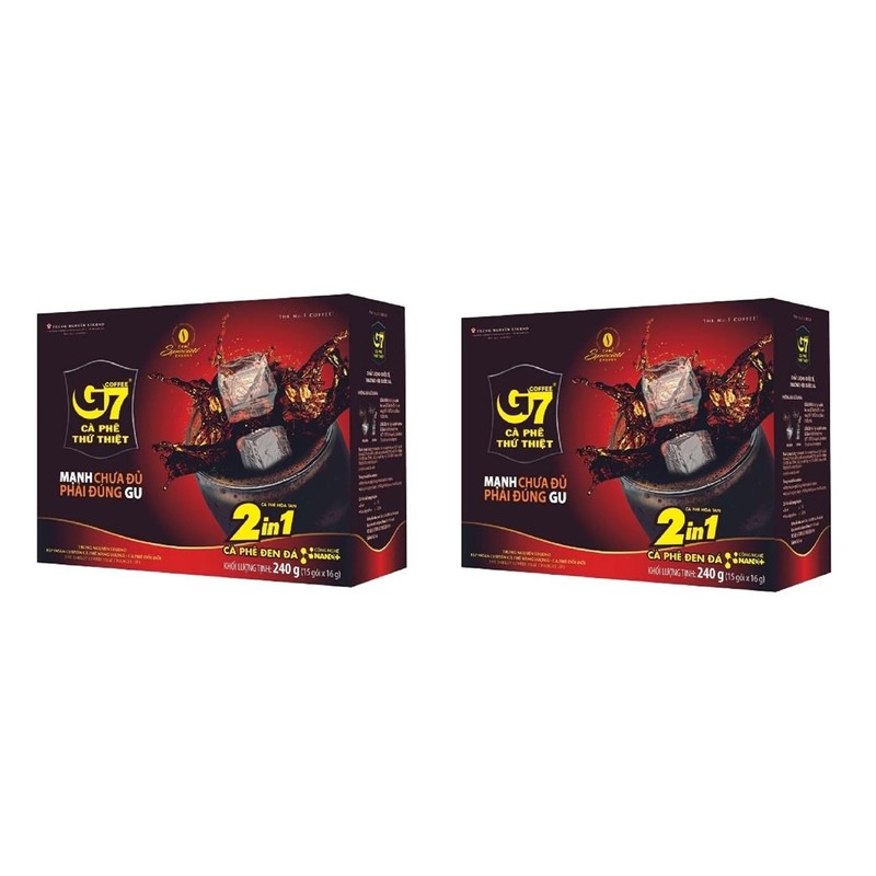 2 Packs - Instant Black Coffee with Sugar - Ca