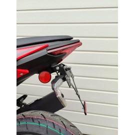 Short License Plate Holder Compatible with Kawasaki Z 500 Ninja 500 from 2024 License Plate Holder EVO Set Rear Conversion Z500 Tail Tidy for Original Indicators