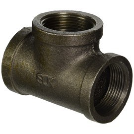 LDR 310 T-114 Tee, 1-1/4-Inch, Black Malleable Iron