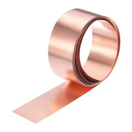 QUARKZMAN Copper Sheet Roll 2000 mm x 20 mm x 0.1 mm, 99.9% Pure Copper Tape Copper Foil Copper Sheet for Electricity DIY Projects (Various Sizes)
