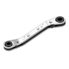 VOANZO HVAC Service Wrench 3/8" 5/16" 3/16" 1/4" Air Conditioning Valve Ratchet Wrench with 2 Hex Bit for Cooling Appliances Tools Equipment Repair
