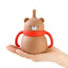 PandaEar Baby Silicone Drinking Training Cup with Handles& Straw, BPA-Free,