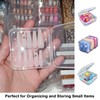Beyoslf Small Bead Organizer Container, 14PCS Mini Clear Plastic Beads