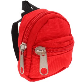 ifundom Doll Backpack Travel Daypack Traveling Accessories Backpacks for Mini House Decor Miniature Dolls Toys Dolly House Accessories Doll Costume Ornament Bag Polyester Red Baby Set
