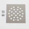 Square 4-1/4 Inch Screw-in Floor Drain Cover Replacement Stainless Steel