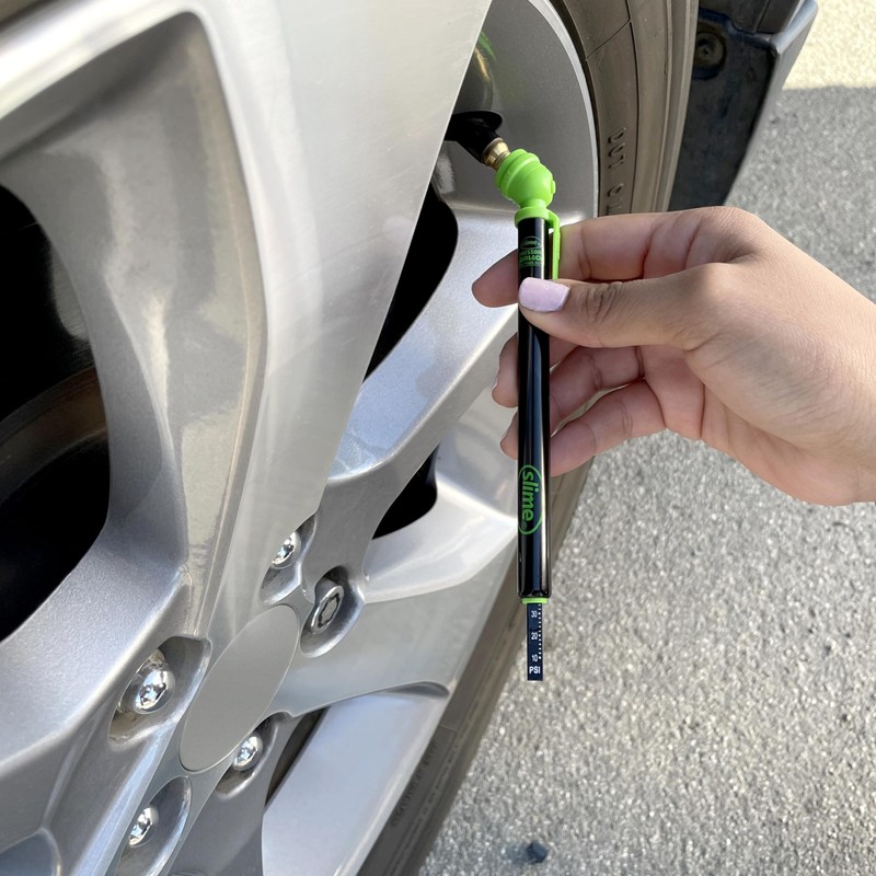Slime 20490-5 Tire Gauge, Elite Pencil, Air Lock Technology, 10-120