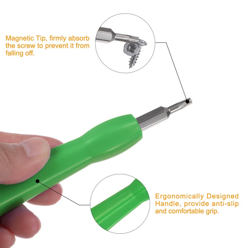 HARFINGTON Ring Doorbell Screwdriver T6 T15 Torx Double-Ended Magnetic Screwdrivers