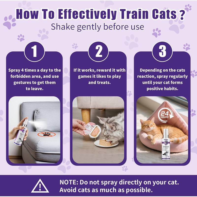 Yingsu Cat Deterrent Spray, Natural Cat Repellent Outdoor and Indoor
