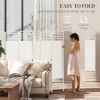 8 Panel Traditional Art Folding Room Divider Portable White Wave