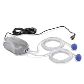 esotec Solar Single Pump Pond Aerator DUO AIR, 2x 90L/H Replacement Pump, 6-9V/DC Oxygen Pump, Garden Pond Ventilation, Air Pump, Pond Pump, Aerator Pump, Accessory Pump, IP44 101884