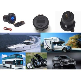 Car QC3.0 USB Charger Dual Port 9V ~ 32V 36W Quick Charge with LED Digital Voltmeter Display Switch for Vehicles Boat Motorcycle SUV Bus Truck Caravan Marine (2PCS QC 3.0 USB)