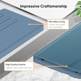 Fintie Universal Case for 9-11 inch Tablet - [Hands Free] Multi-Angle Viewing Stand Cover with Pocket for Urao C107, ECOPAD, Coopers CP10, ZZB ZB10, TECLAST and More 9" 10" 11" Tablet, Ocean Blue