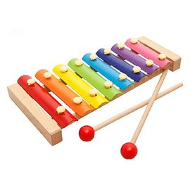 Binnan Children's Xylophone Toy, Wooden Xylophone Glockenspiel Educational Musical Instrument for Children