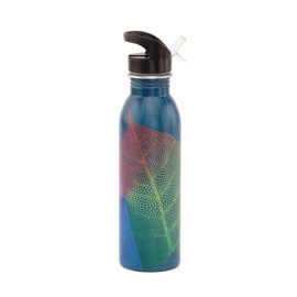 Bodhi Stainless Steel Water Bottle, Super Light, Colourful Printed with Colourful BODHI Leaves, 700 ml, Includes Carabiner Lid and Sports Top, for Sports, Travel and Leisure