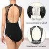 DANSHOW Halter Ballet Leotard for Women Dance Mesh Neck Ladies