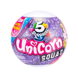 ZURU 5 Surprise Glitter Unicorn Squad Series 2 Mystery Collectible Capsule, Purple, 1 Capsule